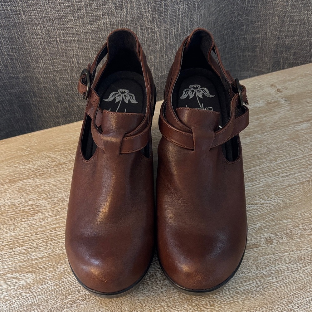Dansko Brown Leather Mules